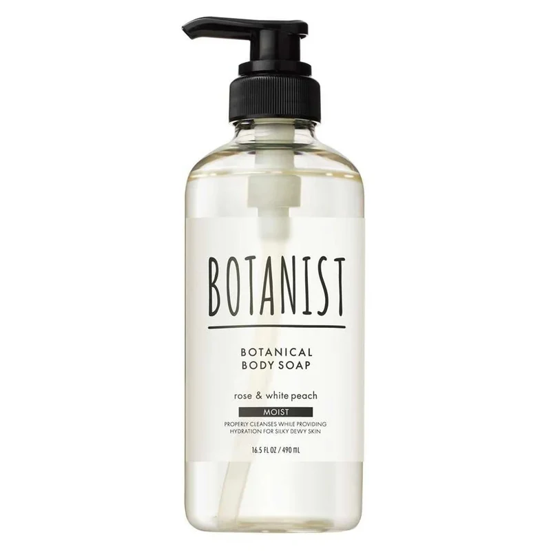 [Self-operated] Japanese BOTANIST botanical shower gel with moisturizing rose and white peach fragrance 490ml, suitable for dry and normal skin, gentle cleansing, long-lasting moisturizing, hydrating skin, low irritation