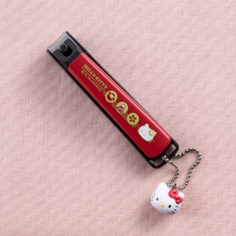 [Self-operated] Japanese KAI Hello Kitty Nail Clipper with Pendant 1 Pack Japanese Style Red Style S Size