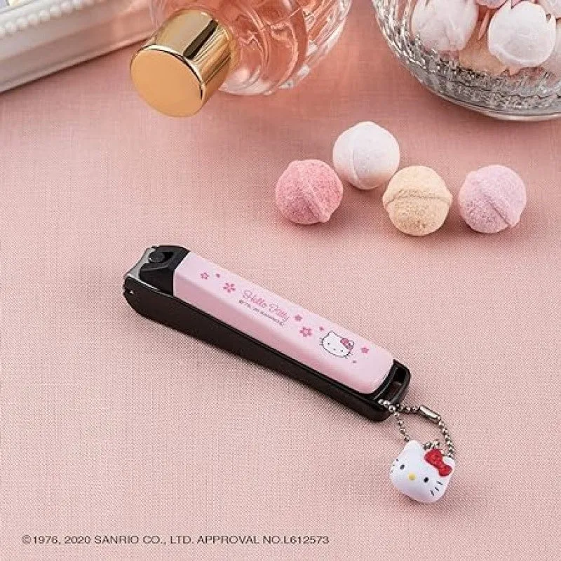 [Self-operated] Japanese KAI Hello Kitty Nail Clipper with Pendant 1 Pack Hello Kitty Pink Sakura S Size