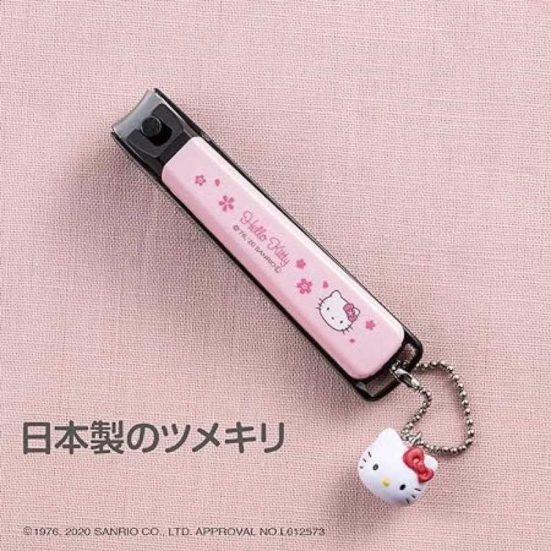 [Self-operated] Japanese KAI Hello Kitty Nail Clipper with Pendant 1 Pack Hello Kitty Pink Sakura S Size