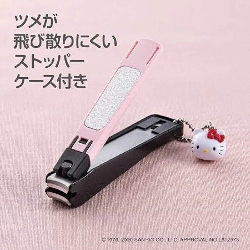 [Self-operated] Japanese KAI Hello Kitty Nail Clipper with Pendant 1 Pack Hello Kitty Pink Sakura S Size