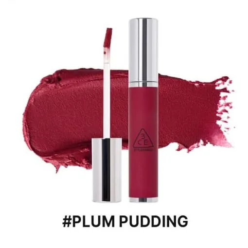 [Self-operated] South Korea 3CE Sanxi Yurou Mist Lip Mud Purple #Plum Pudding 4g Lip Mud Matte Matte Lip Gloss Lipstick Moisturizing and Long-lasting