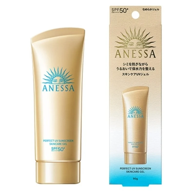 [Self-operated] SHISEIDO ANESSA Anessa Sunscreen Gel (Upgraded Version, Gold Bottle, Gold Tube) 90g SPF50+ PA++++