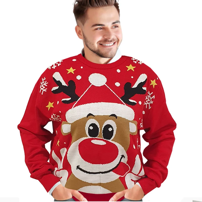Weihnachtspullover "Rentier" für Herren