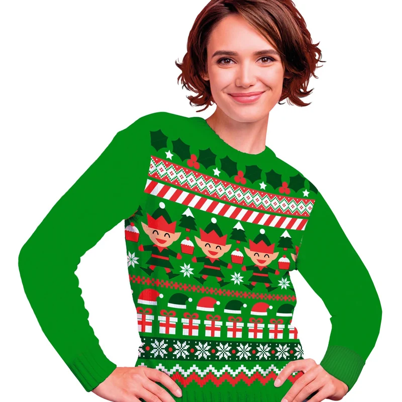 Weihnachtspullover "Elfen" für Damen