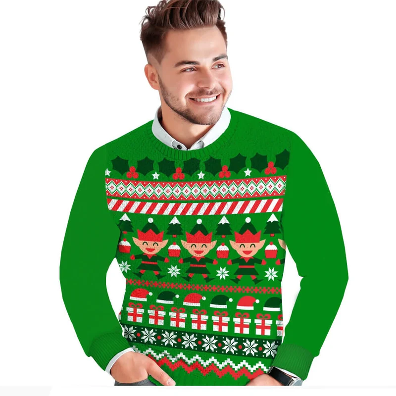 Weihnachtspullover "Elfen-" für Herren