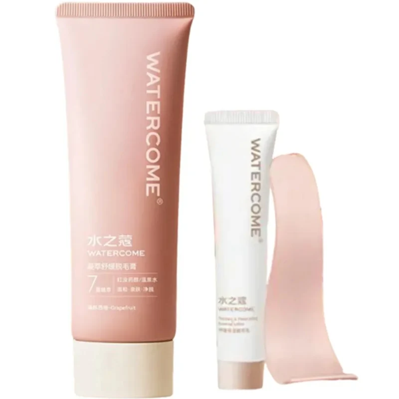 [Self-operated] China WATERCOME Water Côme Softening Hair Removal Cream 80g Fresh Grapefruit Fragrance Buy One Get Three Free Hair Removal Guide + Hair Removal Scraper + Water Côme Soothing Moisturizing Essence Milk 20g Gentle for women’s armpits and non-private parts, non-permanent for the whole body Armpit hair removal for men, women and students only
