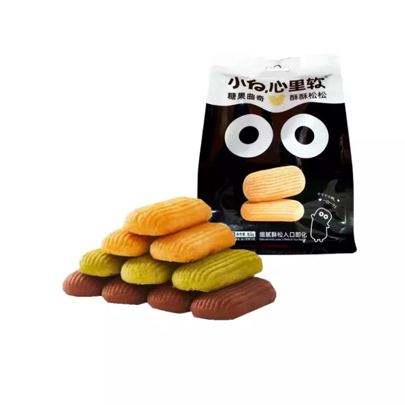 [Self-operated] Chinese Xiaobai Heart Soft Candy Cookies Original Flavor 83g Crispy and nutritious breakfast cookies office snacks must-have casual afternoon tea for watching dramas