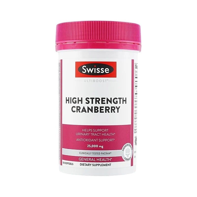 [Self-operated] Australian SWISSE High Concentration Cranberry Capsules 25000mg 100 capsules to protect the urinary system and stay away from gynecology to warm the nest and maintain women's ruby.