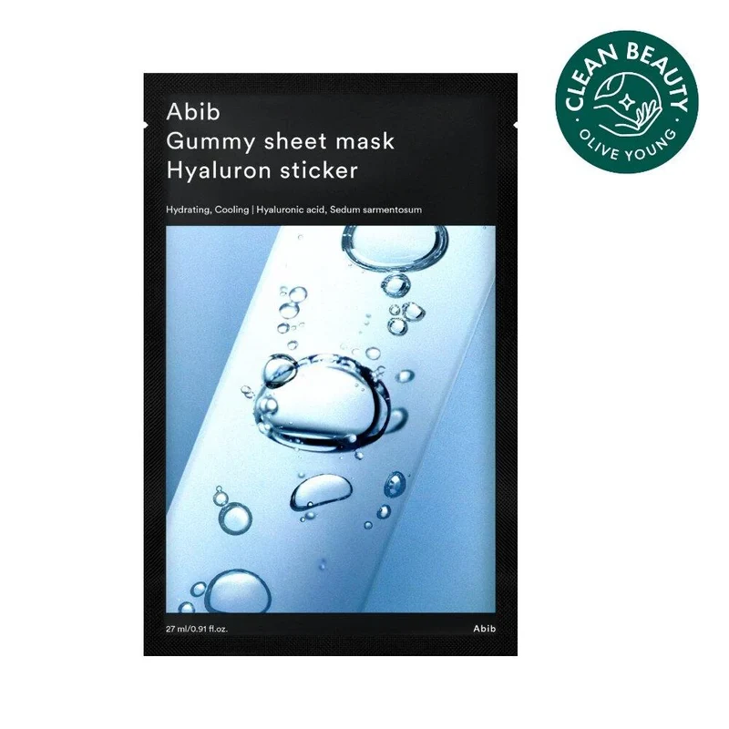 [Self-operated] Korean Abib's new packaging Gummy chewing gum hyaluronic acid mask 1 piece into the hydrating, cooling, soothing and refreshing