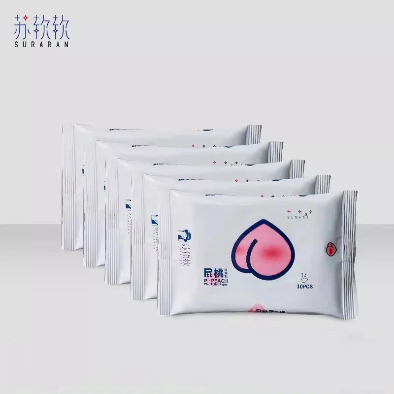 [Self-operated] China Su Ruan Soft Wet Toilet Paper 10 packs/pack special toilet paper towels for wiping buttocks toilet paper portable pack special wet wipes for men and women toilet cleaning and sanitary wipes