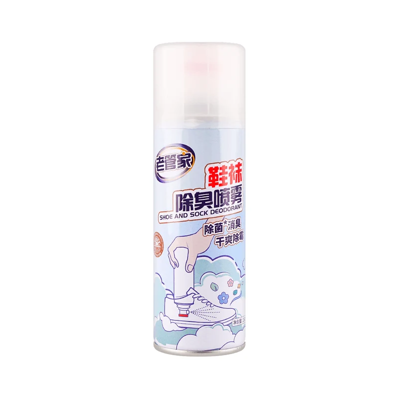 [Self-operated] China Old Butler Shoes and Socks Deodorizing Spray Silver Ion Root Deodorizing 260ml Shoe Cabinet Sports Shoes Deodorizing Spray to Remove Odor Fragrance Spray