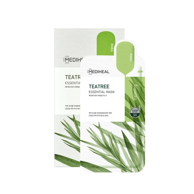 [Self-operated] South Korea's MEDIHEAL MediHEAL New Edition Upgraded Tea Tree Soothing Mask 10 Injections Essence Mask Oil Controls Acne, Moisturizes and Shrinks Pores