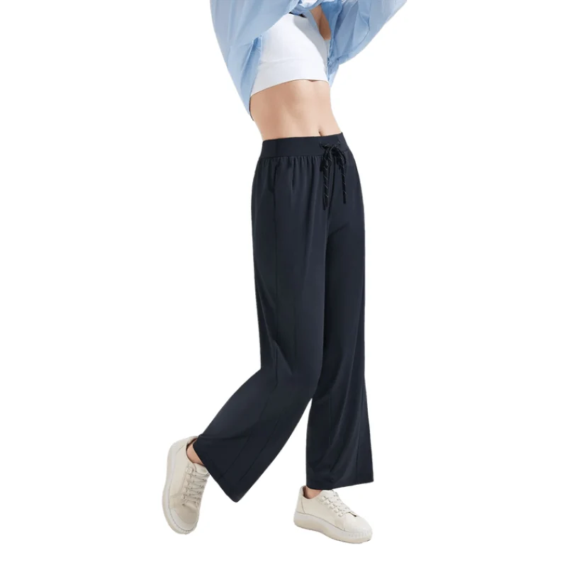 [Self-operated] China's Beneunder banana ice touch series women's outdoor wide-leg sunscreen pants Manmu black 160/68A M size