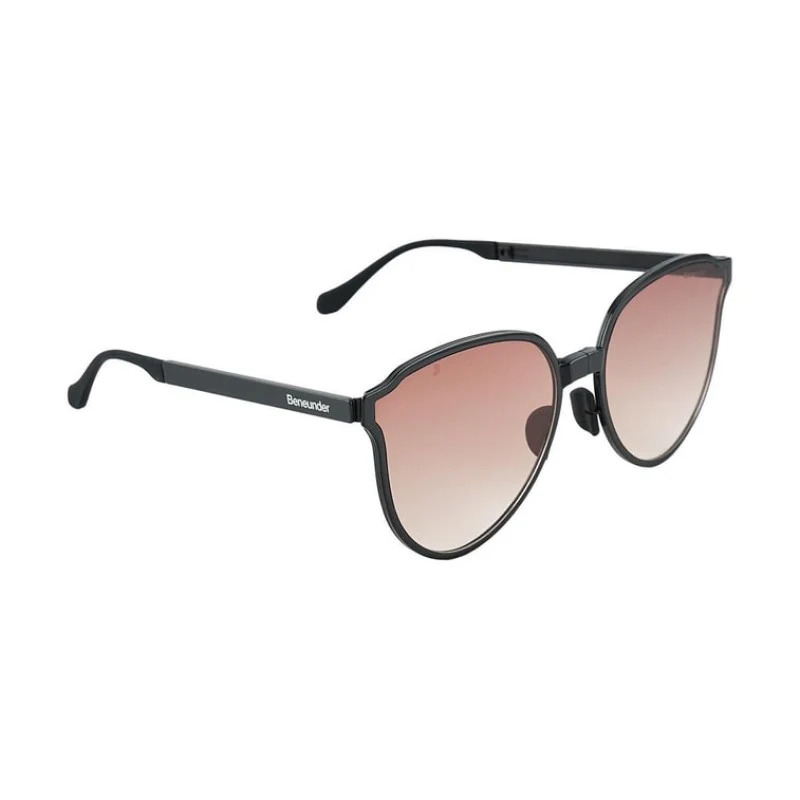 [Self-operated] China Beneunder Jiao Xia Lan Ji series slim and ultra-thin foldable sunglasses Coconut Tea anti-UV glasses sun protection sunshade filter eye protection sunglasses