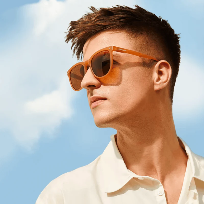 [Self-operated] China Beneunder Jiaoxia Daywang Series Ultra-Light Portable Foldable Sunglasses Sunglasses Men's and Women's Autumn Sha Tea Anti-UV Glasses Sun Protection Sunshade Filter Eye Protection Sunglasses