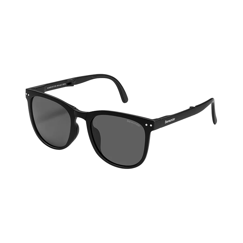 [Self-operated] China's Beneunder Jiaoxia daytime series ultra-light portable foldable sunglasses, men's and women's dark black anti-UV glasses, sun protection, sunshade, filtered eye protection sunglasses