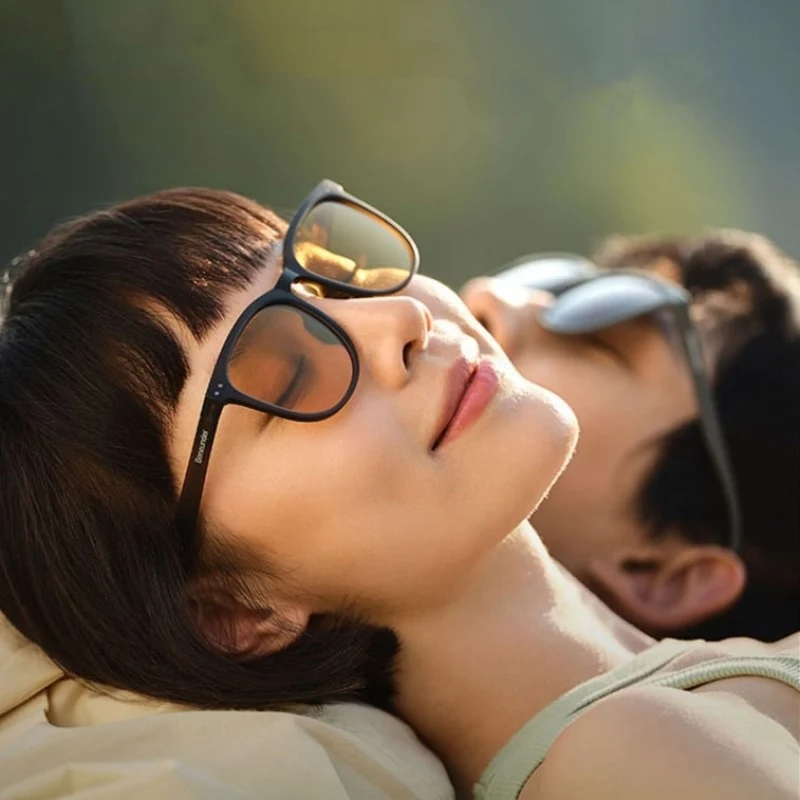 [Self-operated] China's Beneunder Jiaoxia daytime series ultra-light portable foldable sunglasses, men's and women's dark black anti-UV glasses, sun protection, sunshade, filtered eye protection sunglasses