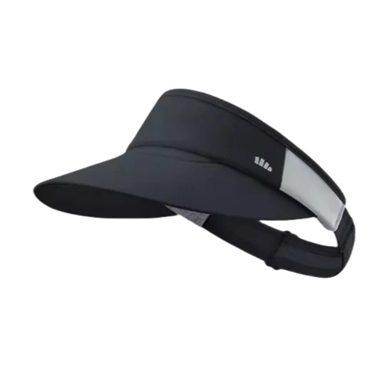 [Self-operated] Chinese Beneunder Banana Hat Circulation Series Women's Sports Sunscreen Empty Hat with Elastic Strap Dusk Black 1 UPF50+ Tennis Hat to Cover the Sun, Lightweight and Breathable