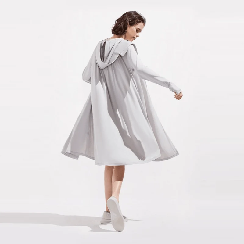[Self-operated] China Beneunder Biaoxia Ice Touch Series Cloud Robe Sun Protection Clothing Long Smoke Gray 160/84A One Size Anti-UV Ice Silk Sun Protection Shirt Breathable and Lightweight Sun Protection Clothing