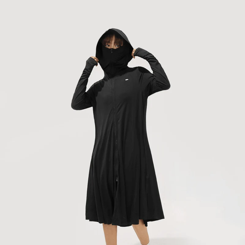 [Self-operated] China Beneunder Biao Xia Ice Touch Series Cloud Robe Sun Protection Clothing Sun Protection Clothing Long Cloud Carbon Black 160/84A One Size Anti-UV Ice Silk Sun Protection Shirt Breathable and Lightweight Sun Protection Clothing