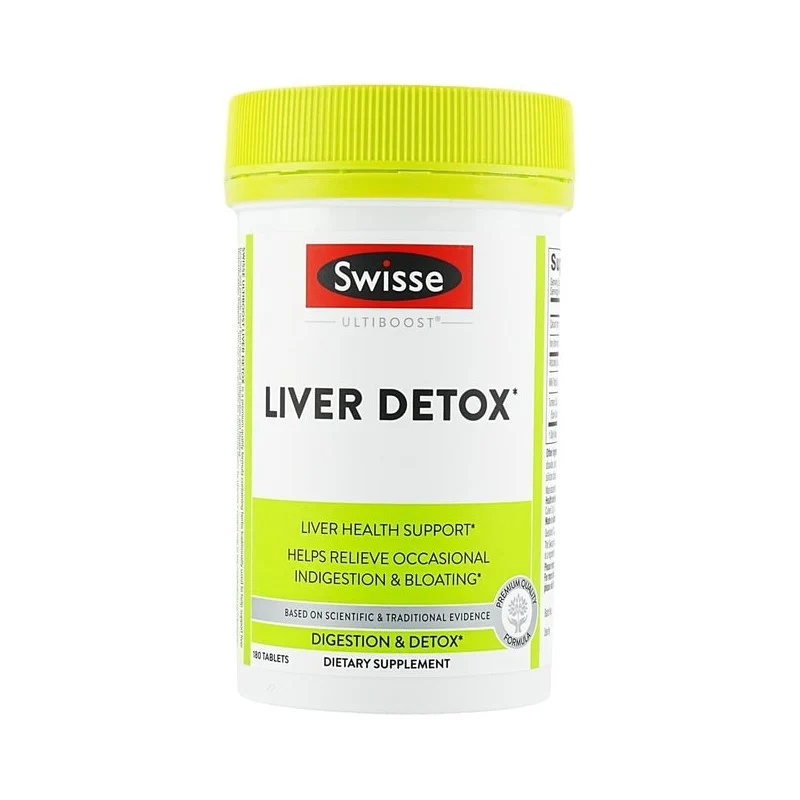 [Self-operated] Australian SWISSE Liver Detox Tablets, Milk Thistle and Liver Protection Tablets 180 Tablets, Work Overtime and Stay Up Late to Protect the Liver and Protect the Liver, Hangover and Sober Up Tablets, Milk Thistle Extract