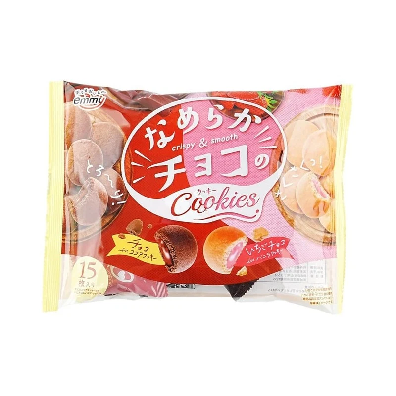 [Self-operated] Japanese SHOEI DELICY Zhengrong Crispy Cookies Double Chocolate Sandwich + Strawberry Chocolate Vanilla Sandwich 2 flavors 15 pieces for snacks