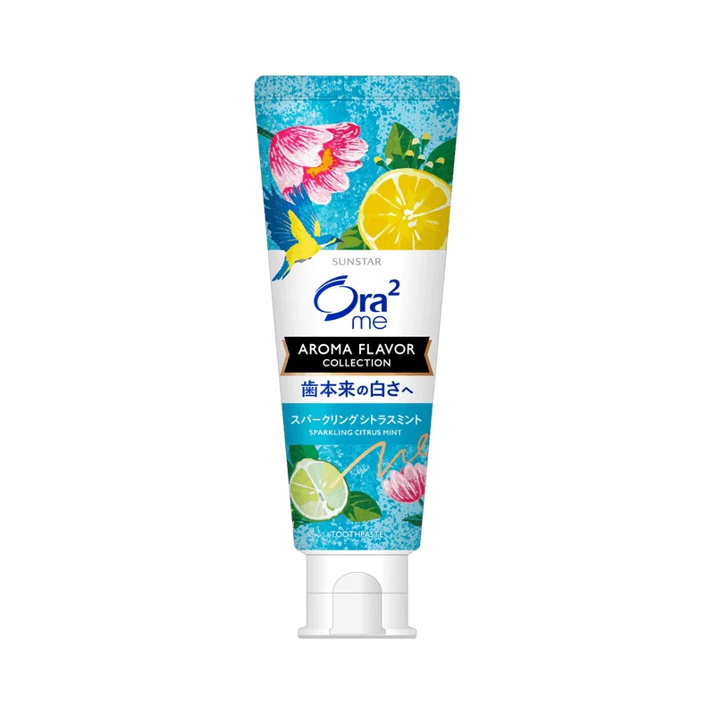 [Self-operated] Japan's SUNSTAR Ora2 Haole Teeth Whitening Pure Color Toothpaste Refreshing Citrus Flavor 130g Removes odor, smoke stains, prevents cavities, whitens, freshens breath, and resists sensitivity
