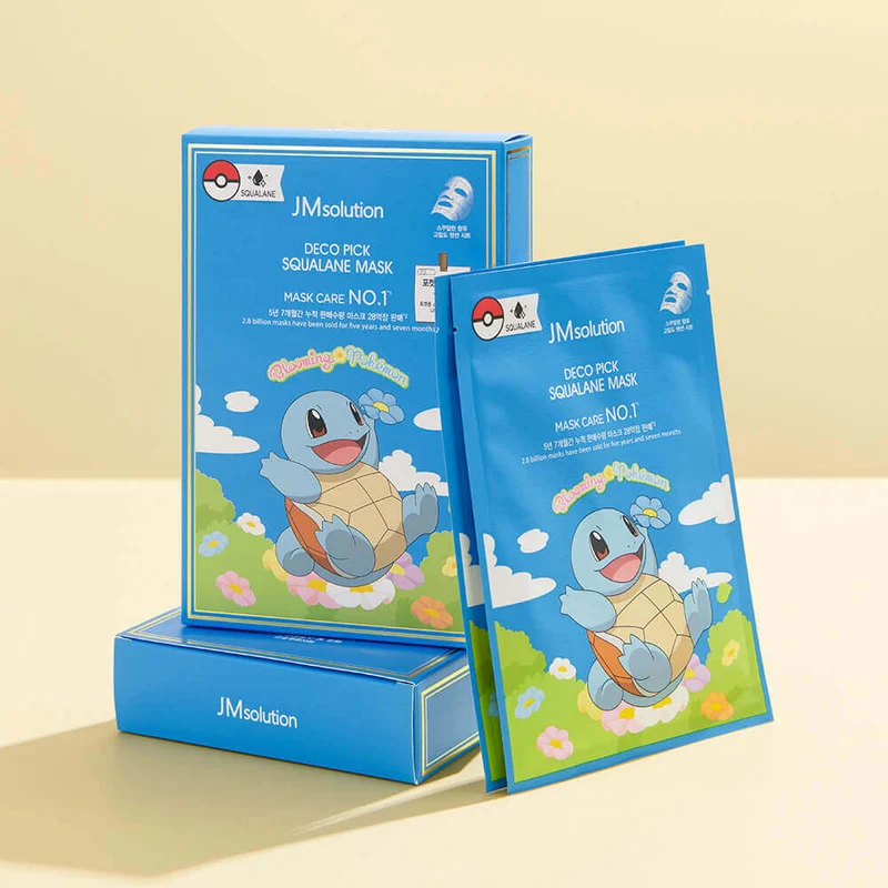 [Self-operated] Korean JM SOLUTION Pokémon Series Squalane Mask 10 pieces Pokémon Cartoon Mask