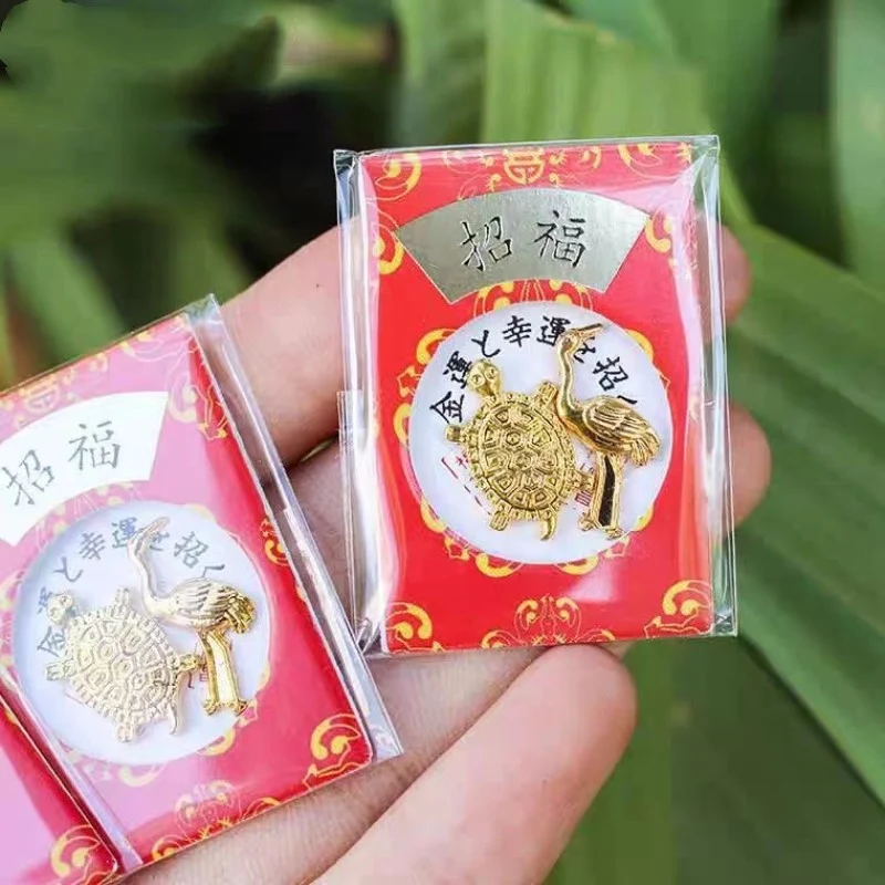 [Self-operated] Japan's Sensoji Temple Imperial Guard Japanese lucky golden turtle golden crane golden lucky lucky money turtle crane portable wallet lucky lucky turtle crane