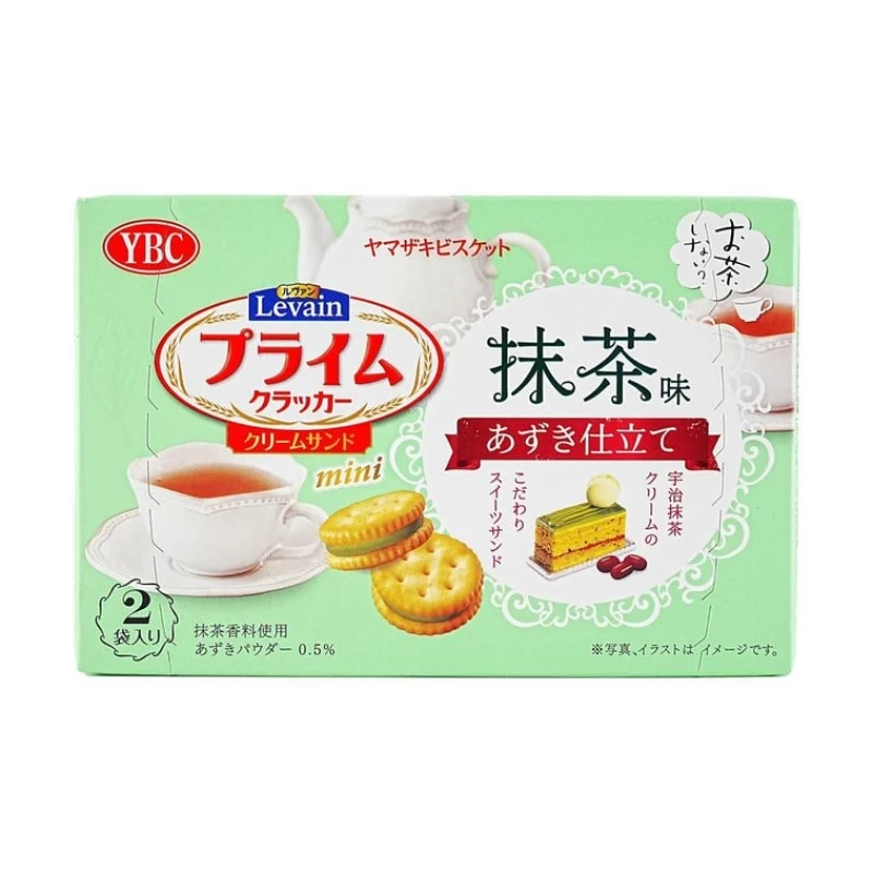 [Self-operated] Japan YBC Yamazaki Matcha Red Bean Flavor Sandwich Cookies 56g Breakfast Food Snacks Casual Office Snacks