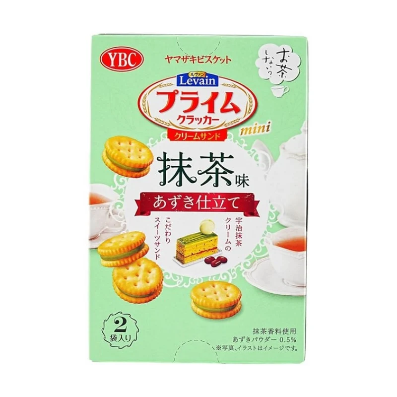 [Self-operated] Japan YBC Yamazaki Matcha Red Bean Flavor Sandwich Cookies 56g Breakfast Food Snacks Casual Office Snacks