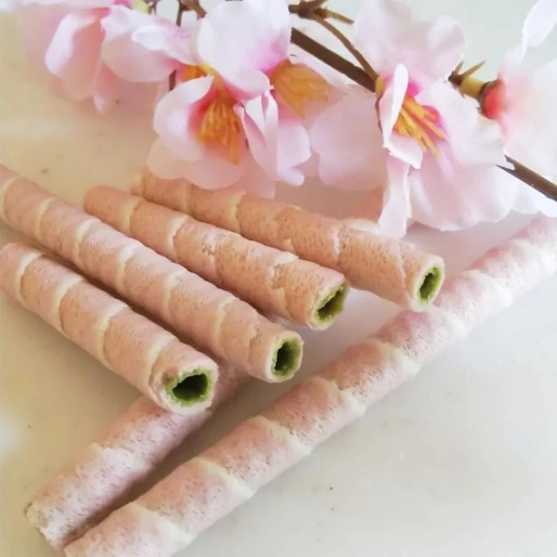 [Self-operated] Japanese YBC Yamazaki Cookies Sakura Matcha Flavored Sandwich Egg Rolls 2 small bags/box of delicious crispy sandwich egg rolls