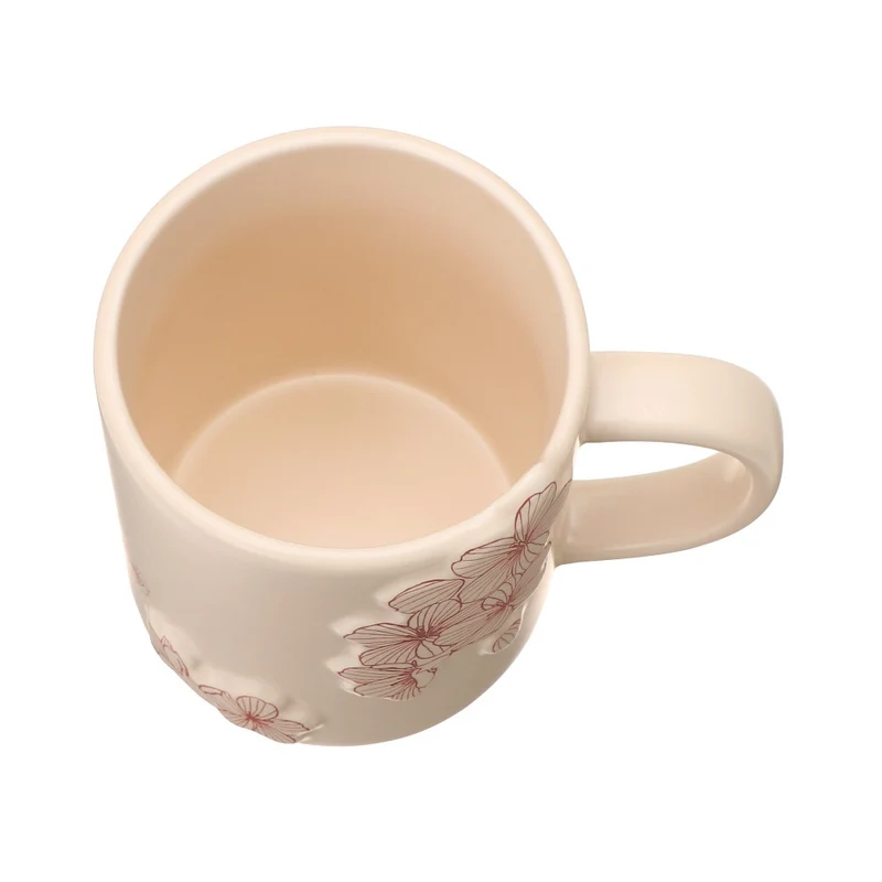[Self-operated] Japan Starbucks 2024 Sakura Limited Series Mug Sakura Embossed Mug 355ml Ceramic Mug Sakura Cute Ceramic Coffee Cup