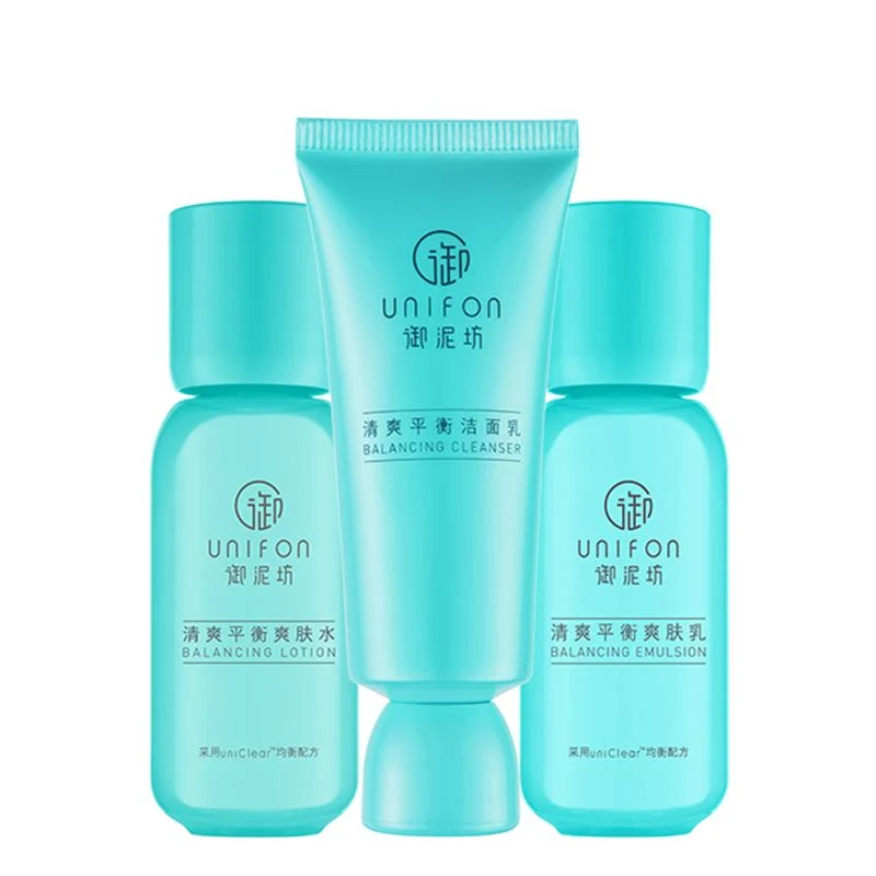 [Self-operated] China UNIFON Yunifang Refreshing and Balanced Skin Care Set Travel Size Facial Cleanser 20ml + Toner 20ml + Lotion 20ml Refreshing Oil Control Hydrating Moisturizing Water and Oil Balance