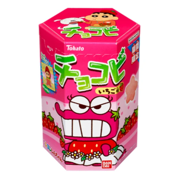 [Self-operated] Japanese TOHATO Crayon Shin-chan Cookies Strawberry Flavor 18g Internet celebrity crocodile cookies