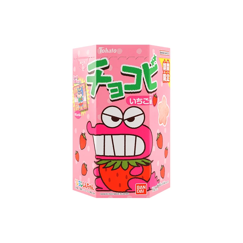 [Self-operated] Japanese TOHATO Crayon Shin-chan Cookies Strawberry Flavor 18g Internet celebrity crocodile cookies