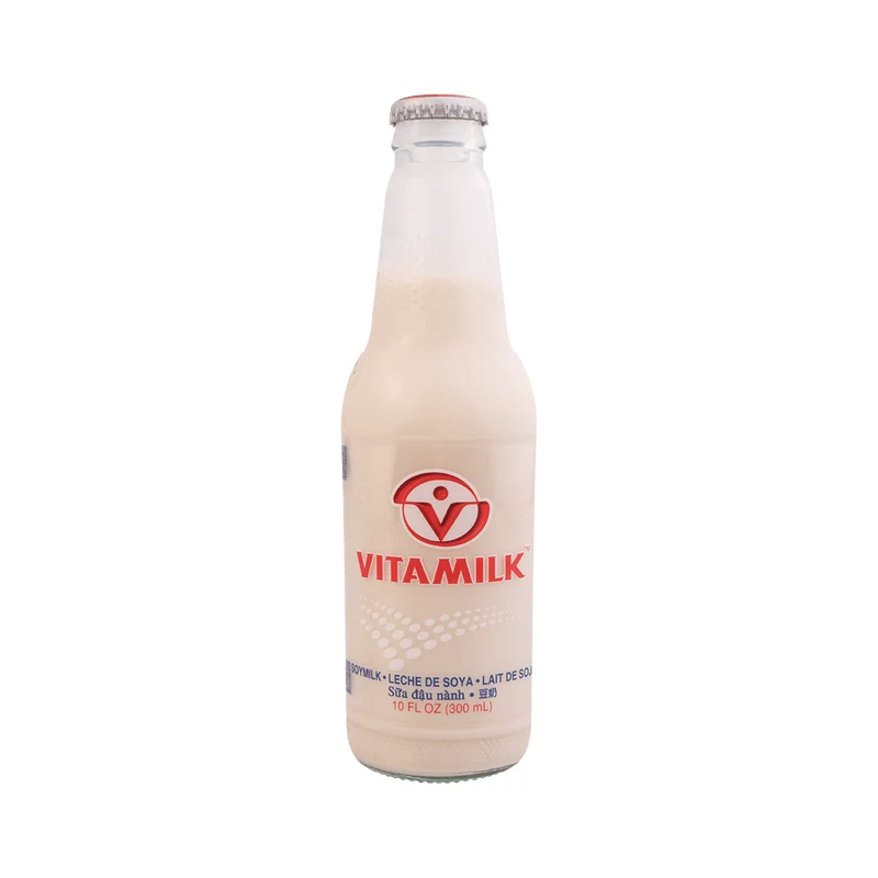 [Self-operated] Thailand's VITAMILK original soy milk nutritious breakfast bottle 300ml Internet celebrity popular plant protein milk original soy milk Thailand product date format is 'day/month/year'
