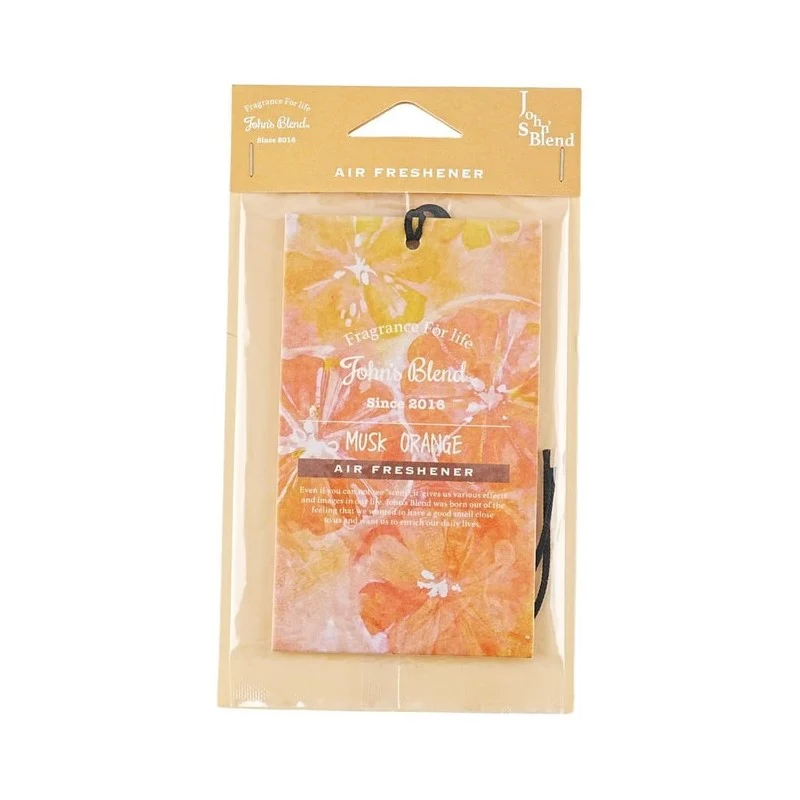 [Self-operated] Japan's John's Blend Car Indoor Wardrobe Air Freshener 1 Pack Musk Orange Small Fresh Wind Perfume Fragrance Aromatherapy Hanging Card