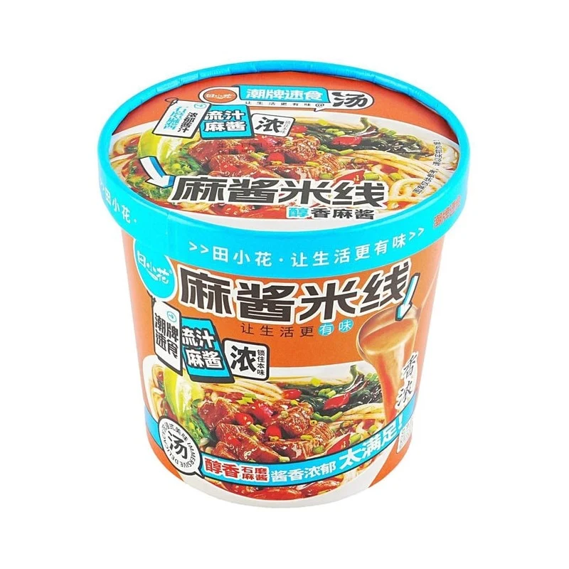 [Self-operated] China Tianxiaohua flow sesame sauce rice noodles ready-to-eat barrel 108g sesame flavor lazy instant ready-to-eat convenient non-fried rice noodles Internet celebrity snacks