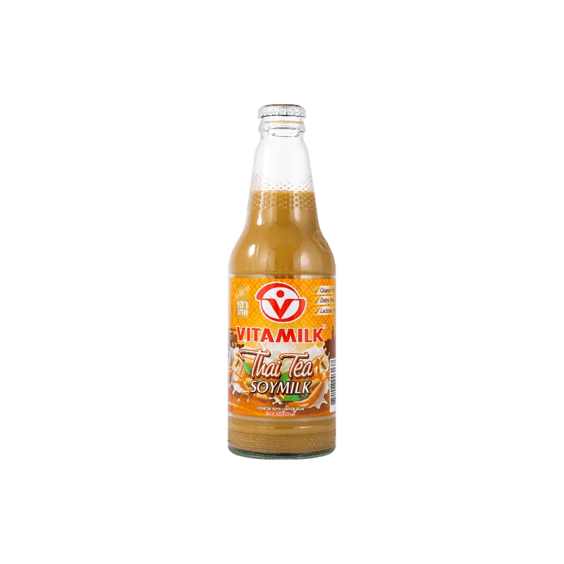 [Self-operated] Thailand VITAMILK Wamino Thai milk tea flavor soy milk nutritious breakfast bottle 300ml internet celebrity popular plant protein milk original soy milk