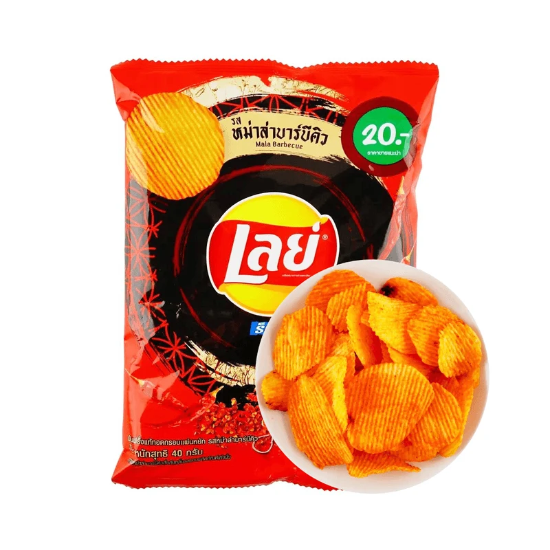 [Self-operated] China Pepsi LAY'S Potato Chips Thai Limited Edition Spicy BBQ Flavor 40g/bag