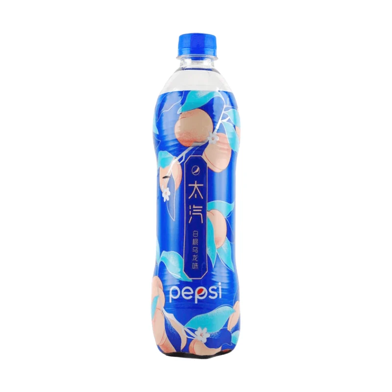 [Self-operated] China Pepsi-Cola Taiqi Series White Peach Oolong Flavor 600ml Internet celebrity carbonated beverage drink