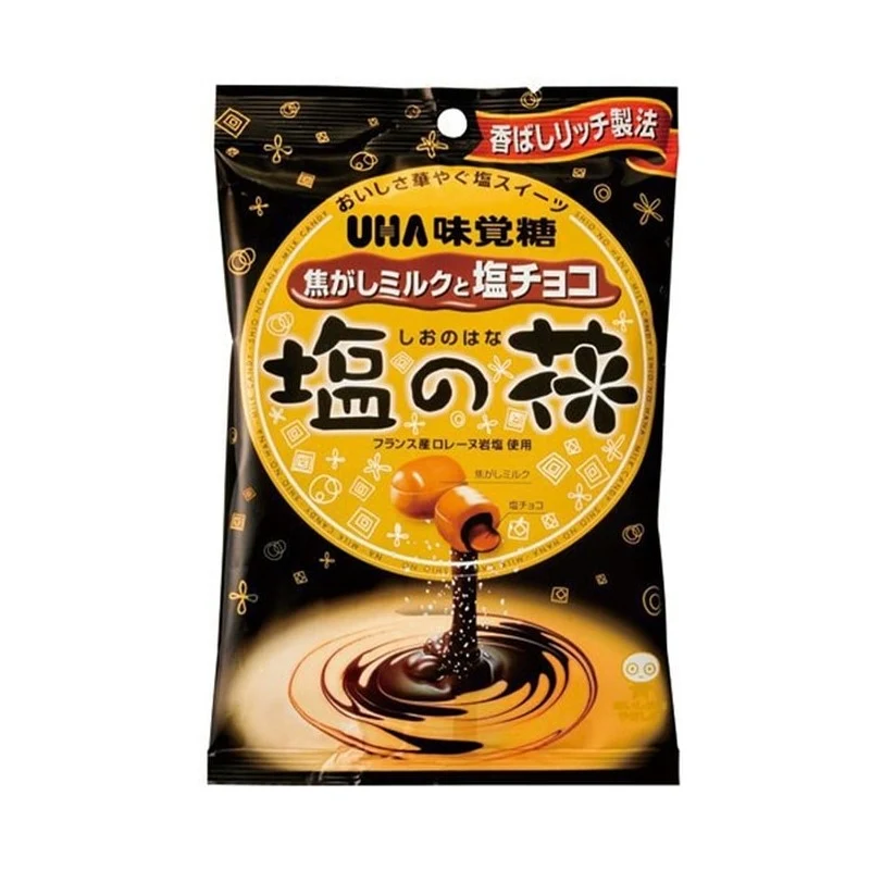 [Self-operated] Japanese UHA UHA taste sugar salt flower burnt milk + salt chocolate flavor toffee 80g candy toffee wedding candy children's snacks