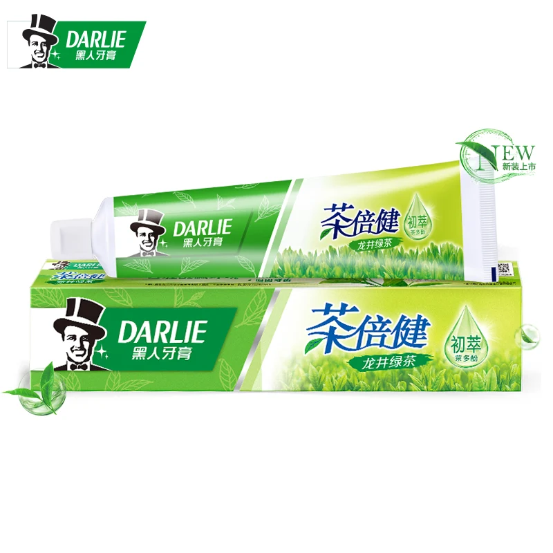 [Self-operated] China DARLIE Haolai (Black) TeaBeijing Toothpaste Longjing Green Tea 140g Fresh Breath Care Gums Whitening Remove Stains and Remove Yellow