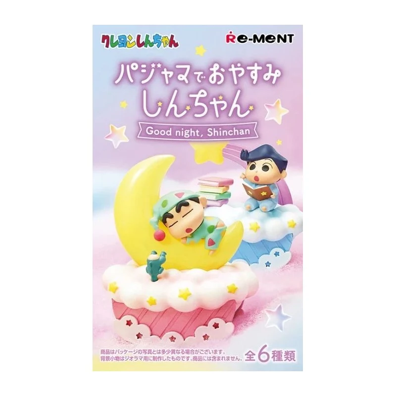 [Self-operated] Japanese RE-MENT Crayon Shin-chan Good Night Shin-chan Pajama Night Miniature Scene 1 Box of Six Randomly Sent Crayon Shin-chan Series