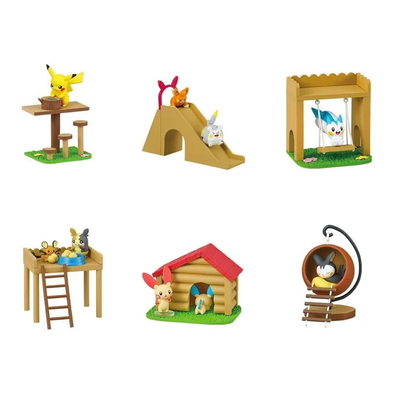 [Self-operated] Japanese RE-MENT Pokémon Pikachu series, everyone gathers sports in the forest, 1 box, six kinds, randomly sent, genuine collection