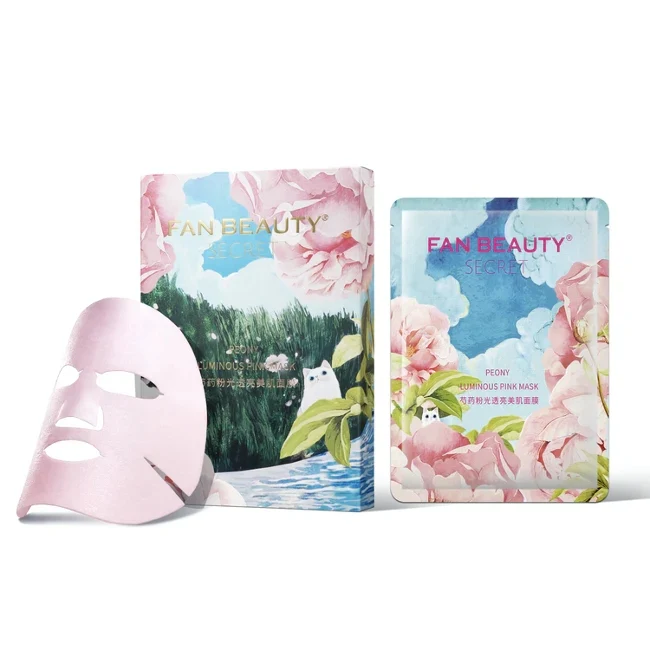[Self-operated] Chinese Fan Beauty Diary new version of Peony Powder Light Crystal Transparent Skin Mask 5 pieces set Fan Bingbing's same niacinamide whitening, moisturizing, soothing and translucent