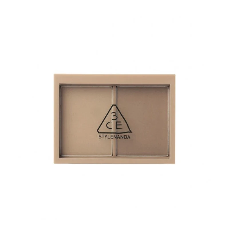 [Self-operated] South Korea 3CE Sanxi Jade two-color contouring palette nose shadow all-in-one palette #ASH BROWN gray brown 8.6g three-dimensional nose shadow contouring face contouring powder