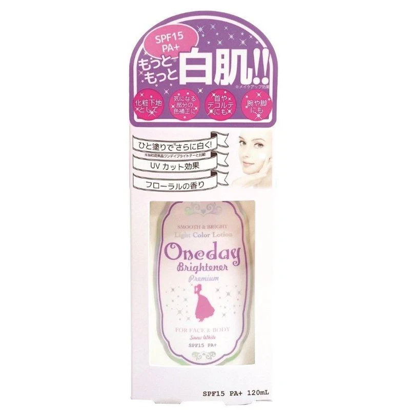 [Self-operated] Japan SNOW WHITE One Day upgraded sunscreen, whitening and moisturizing body lotion 120ml SPF15 PA + full body makeup cream